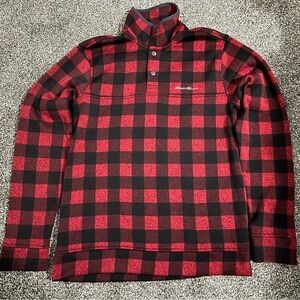 Eddie Bauer - Men’s Buffalo Plaid Button Pull Over - Size Medium